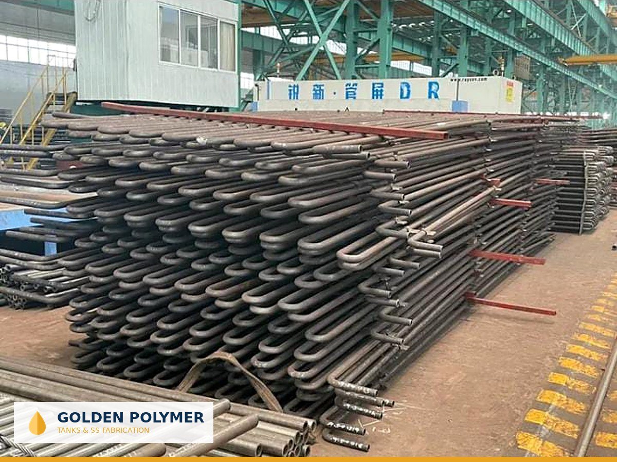 Bundles of bent steel tubes for boiler and heat-exchanger use